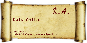 Kula Anita névjegykártya